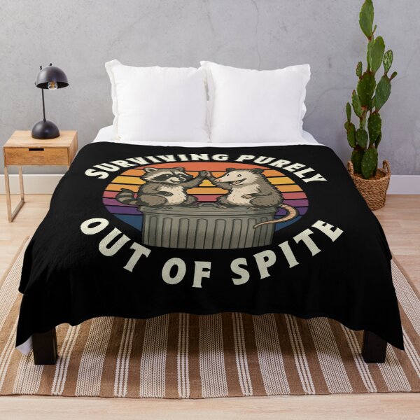 Item preview, Surviving Out of Spite Funny Trash Animal Shirt designed and sold by LarryMBrown.
