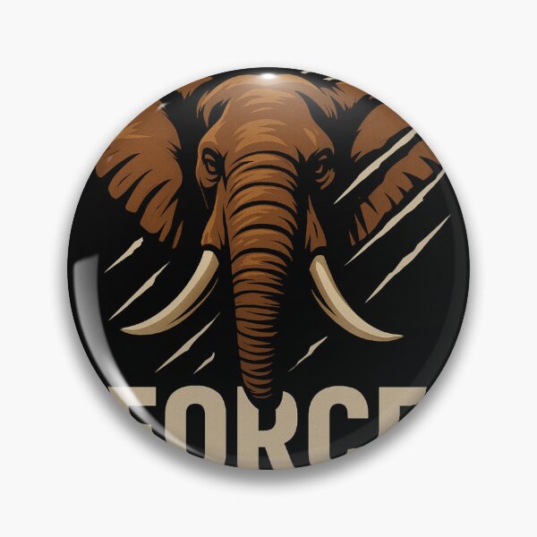 Item preview, Unstoppable Force Elephant — Wild Energy Symbolic Power Print designed and sold by SavannaStrikes.