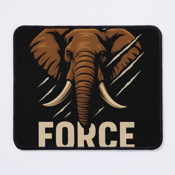 Item preview, Unstoppable Force Elephant — Wild Energy Symbolic Power Print designed and sold by SavannaStrikes.