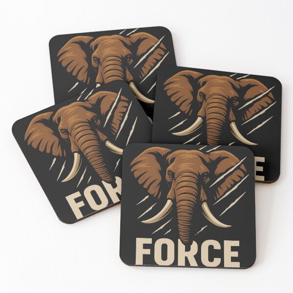Item preview, Unstoppable Force Elephant — Wild Energy Symbolic Power Print designed and sold by SavannaStrikes.