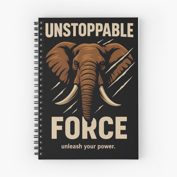 Item preview, Unstoppable Force Elephant — Wild Energy Symbolic Power Print designed and sold by SavannaStrikes.