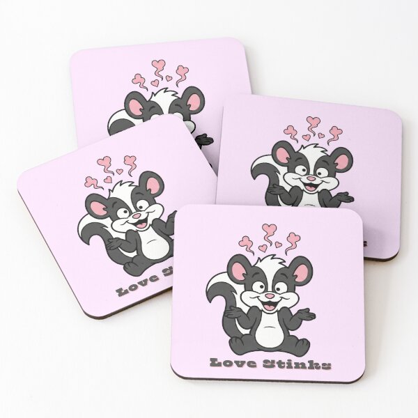 Item preview, Love Stinks Cute Skunk – Funny Anti-Valentine Cartoon Design designed and sold by SimplyJasper.