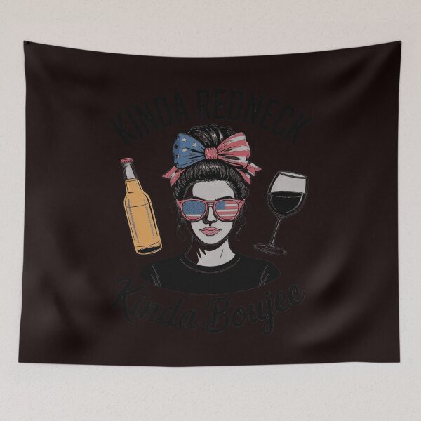 Item preview, Kinda Redneck Kinda Boujee Messy Bun America Girl designed and sold by hettingerchaim.