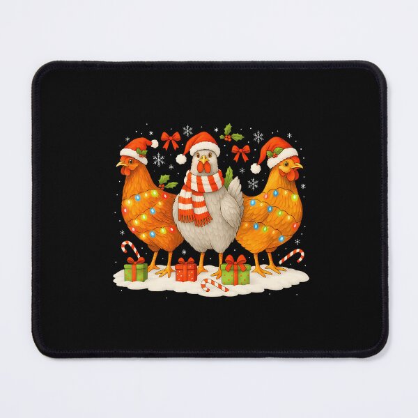 Item preview, Chicken Christmas Lights Santa Hats Reindeer Funny Holiday designed and sold by JacquelineEnri.