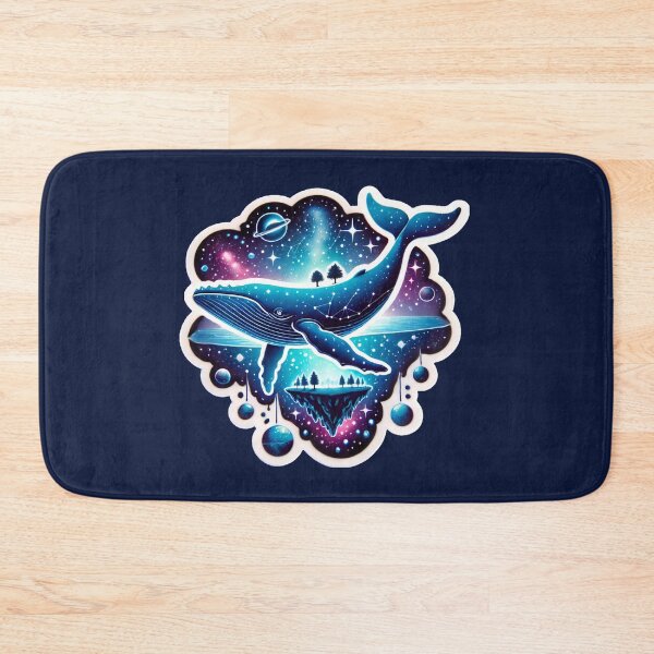 Item preview, Surreal Cosmic Whale Floating Through Starry Universe designed and sold by PinUpPizzazz.