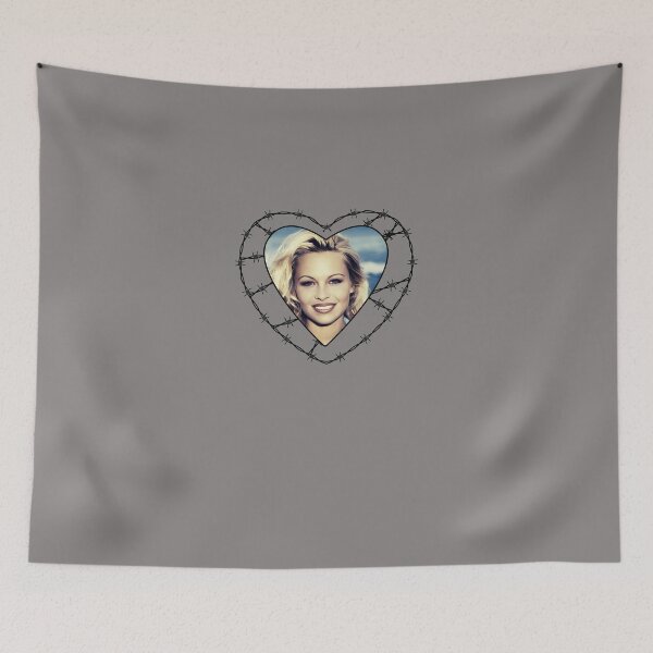 Item preview, PAM-ANDERSON-FRAMMED-BY-BARBED-WIRE-HEART designed and sold by WulfHerold.