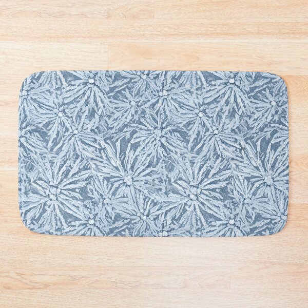 Item preview, Frosty Ice Flowers on Winter Blue designed and sold by Kaleidoscope Print.