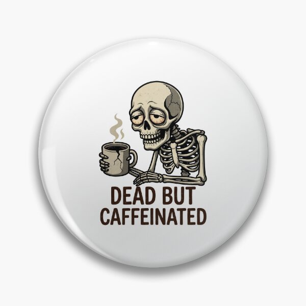 Item preview, Funny Skeleton Coffee Dead Inside Design designed and sold by tollaru.