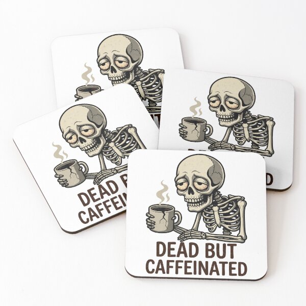 Item preview, Funny Skeleton Coffee Dead Inside Design designed and sold by tollaru.