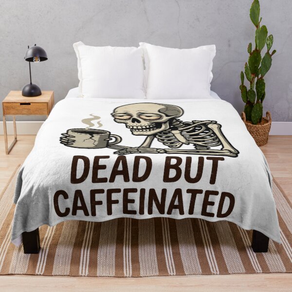 Item preview, Funny Skeleton Coffee Dead Inside Design designed and sold by tollaru.