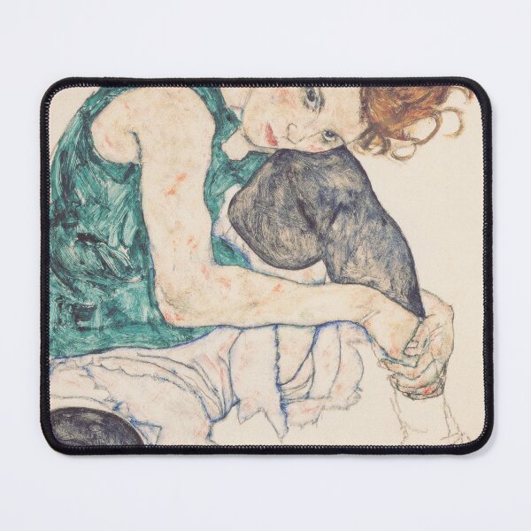 Item preview, Egon Schiele's Sitting woman with raised knee (1917) designed and sold by Let Me Be Great.