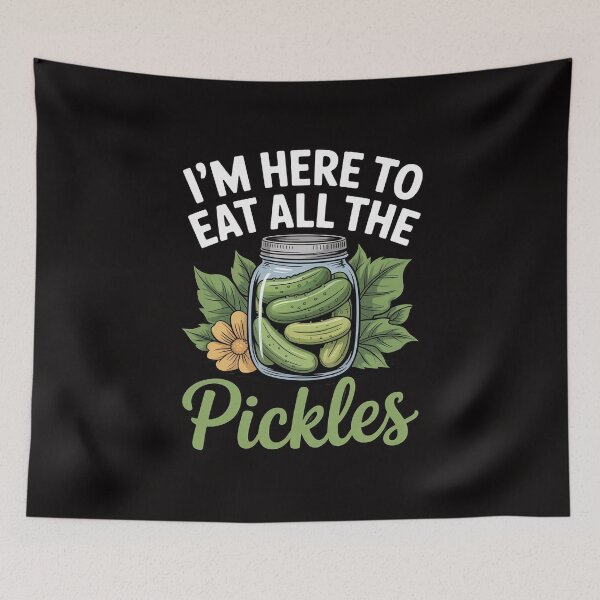 Item preview, I'm Here To Eat All the Pickles - Pickle Cucumber Vegetarian designed and sold by ForestMmost.