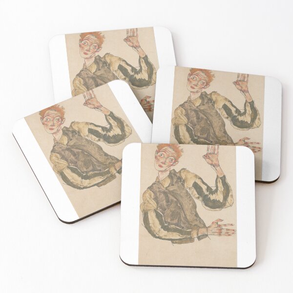 Item preview, Egon Schiele's Self-Portrait with Striped Armlets (1915) designed and sold by Let Me Be Great.