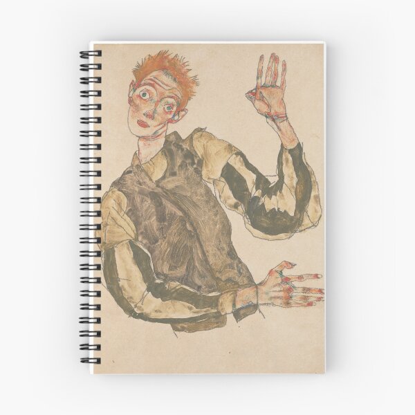 Item preview, Egon Schiele's Self-Portrait with Striped Armlets (1915) designed and sold by Let Me Be Great.