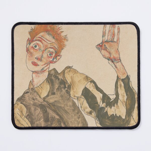 Item preview, Egon Schiele's Self-Portrait with Striped Armlets (1915) designed and sold by Let Me Be Great.