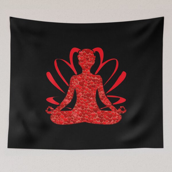Item preview, Yoga Lover Heart Shape Loves Yoga Valentines Day Mediating designed and sold by ConnieDora.