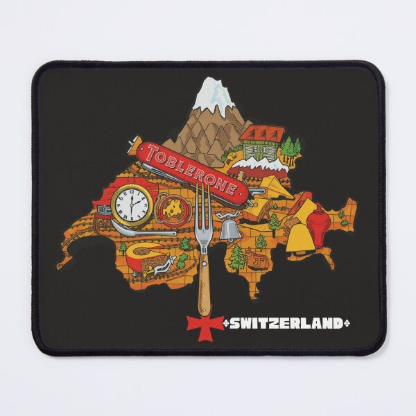 Item preview, Funny Switzerland Map Toblerone Swiss Knife Cheese T-Shirt Design designed and sold by TitanRN.