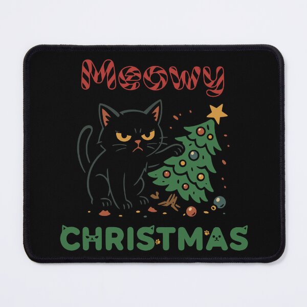 Item preview, Meowy Christmas Funny Cat Destroying Tree designed and sold by Parallel Fold.