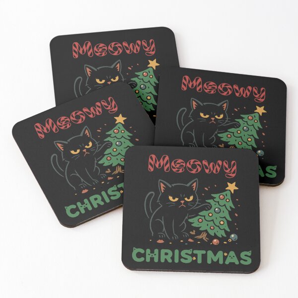 Item preview, Meowy Christmas Funny Cat Destroying Tree designed and sold by Parallel Fold.