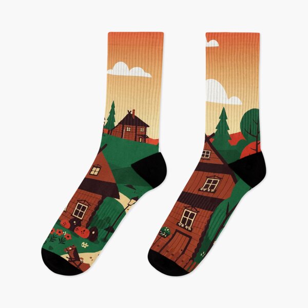 Item preview, A village drawn in an illustration style designed and sold by Design4uStudio.