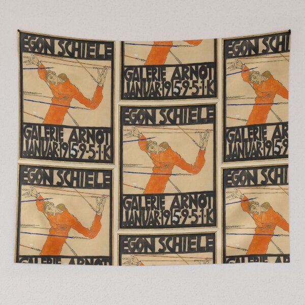 Item preview, Plakat der Egon Schiele-Ausstellung in der Galerie Arnot (1915) drawing in high resolution by Egon Schiele designed and sold by Let Me Be Great.