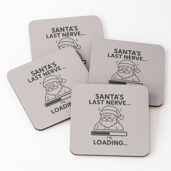 Item preview, Santa’s Last Nerve Loading – Funny Santa Christmas Design designed and sold by StickerVibeStudio.