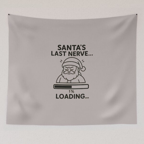 Item preview, Santa’s Last Nerve Loading – Funny Santa Christmas Design designed and sold by StickerVibeStudio.