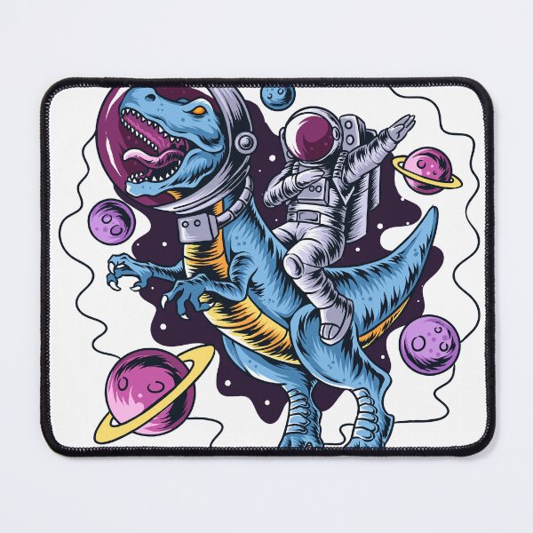 Item preview, Spaceman Dinosaur Art - Astronaut T-Rex in Space - Cute Kawaii Space Dino designed and sold by leen12 Art Designs Prints.