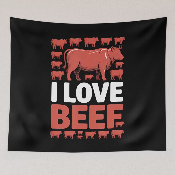 Item preview, I Love Beef Cow Ranching Bbq Fans designed and sold by KristinCleo.