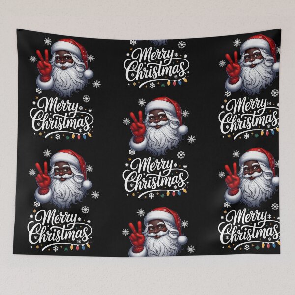 Item preview, Black Santa Claus Christmas T-Shirt designed and sold by R&BApparel.