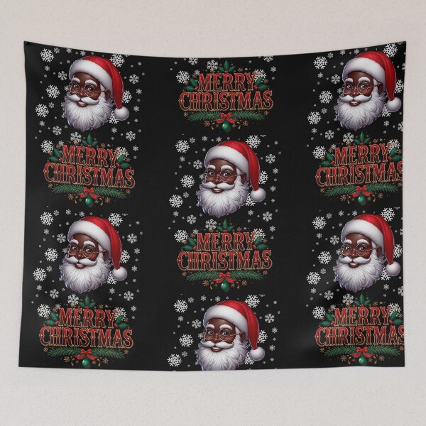 Item preview, Black Santa Claus Christmas T-Shirt designed and sold by R&BApparel.