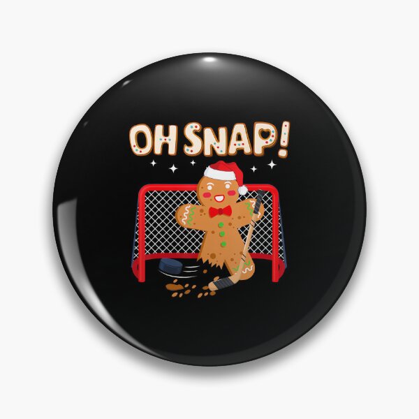 Item preview, Hockey Goalie Funny Christmas Gingerbread Man Oh Snap Cookie designed and sold by KristinCleo.