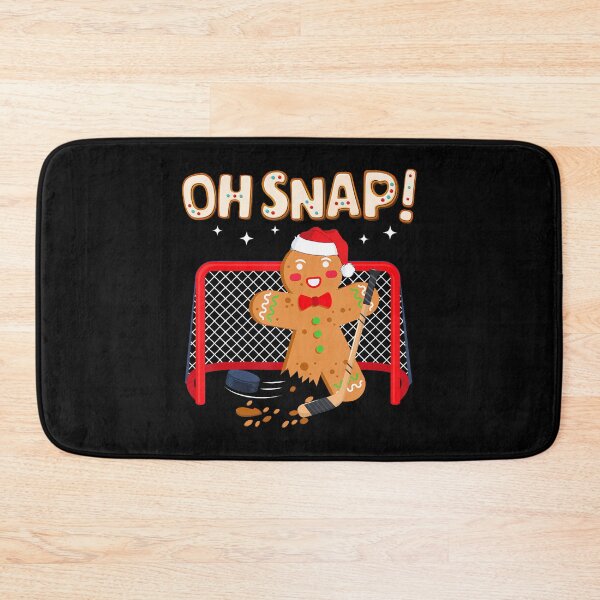 Item preview, Hockey Goalie Funny Christmas Gingerbread Man Oh Snap Cookie designed and sold by KristinCleo.