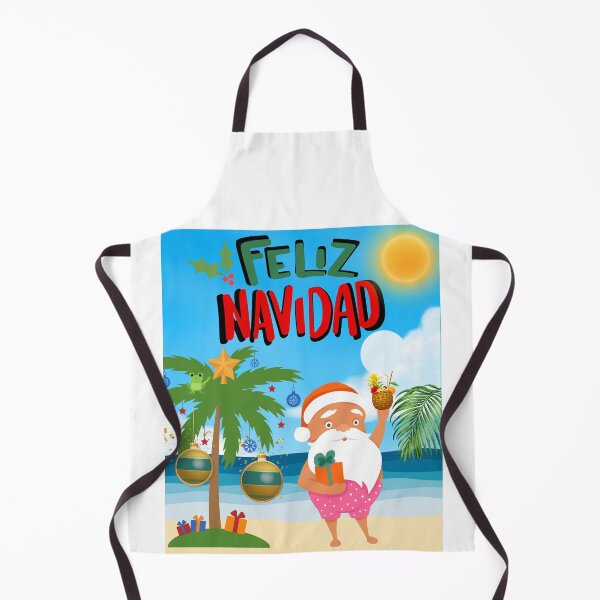 Item preview, Feliz Navidad-Tropical Merry Christmas Tropical Santa enjoying the beach designed and sold by Verle-art.