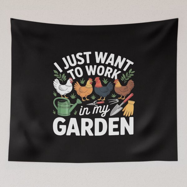 Item preview, Work in my garden hangout with my chickens gardening designed and sold by portcrysral.