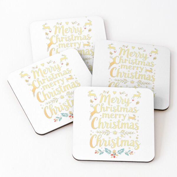 Item preview, Colorful Merry Christmas Typography – Festive Reindeer & Floral Holiday Design designed and sold by Sweet Dreams & Fantasia.
