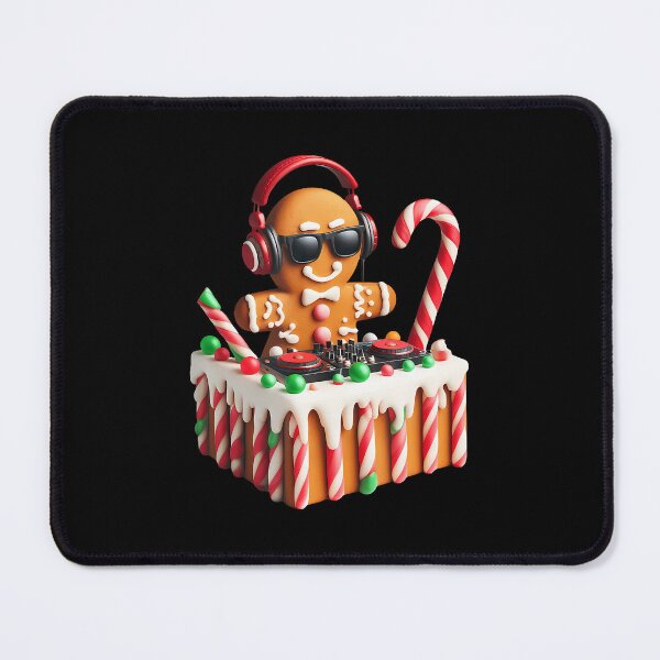 Item preview, Funny Gingerbread Dj Booth Christmas Holiday Candy Cane designed and sold by MonicaSophie.