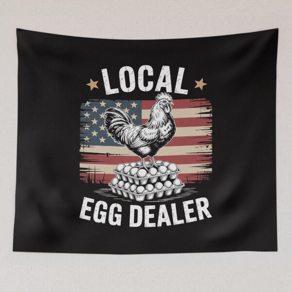 Artikelvorschau, Lokaler Eierhändler, amerikanische Flagge, Hühnerliebhaber, Bauer entworfen und verkauft von portcrysral.