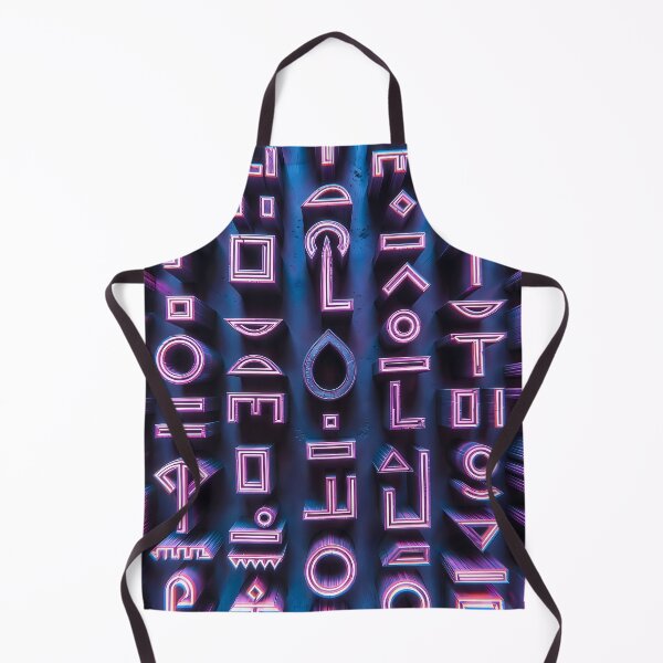 Item preview, Neon Light Symbols, Cyberpunk Egyptian Hieroglyphics, symmetrical textures (image size 8320x12480) designed and sold by Digital-Davinci.