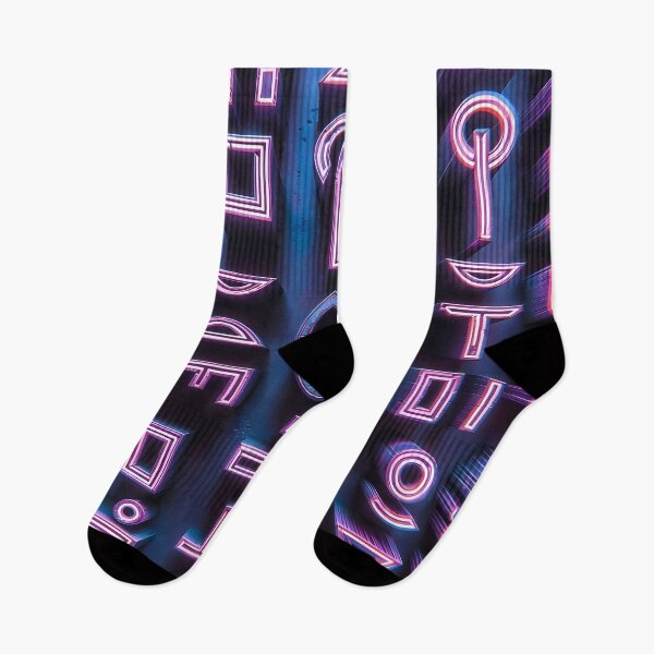 Item preview, Neon Light Symbols, Cyberpunk Egyptian Hieroglyphics, symmetrical textures (image size 8320x12480) designed and sold by Digital-Davinci.