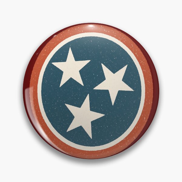 Item preview, Tennessee Flag Distressed Badge – Retro Tri-Star Emblem Design designed and sold by Globalcitytees.