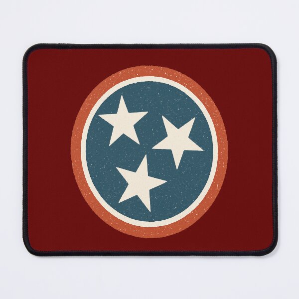 Item preview, Tennessee Flag Distressed Badge – Retro Tri-Star Emblem Design designed and sold by Globalcitytees.