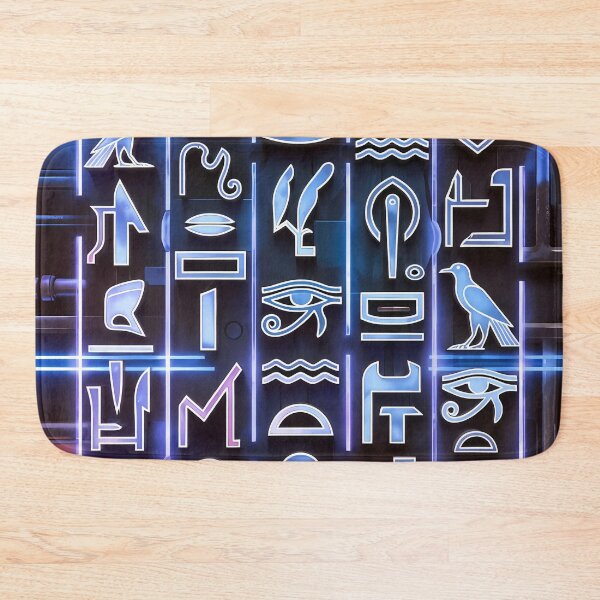 Item preview, Neon Light Symbols, Cyberpunk Egyptian Hieroglyphics, symmetrical textures (image size 8320x12480) designed and sold by Digital-Davinci.