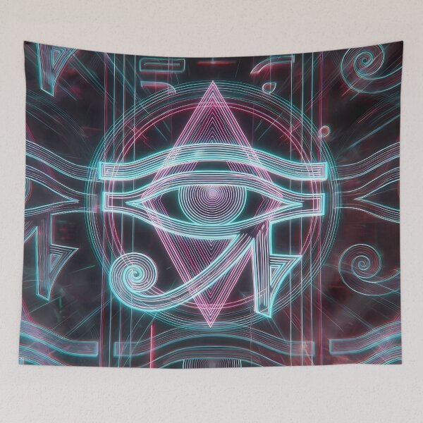 Item preview, Neon Light Symbols, Cyberpunk Egyptian Hieroglyphics, symmetrical textures (image size 8320x12480) designed and sold by Digital-Davinci.