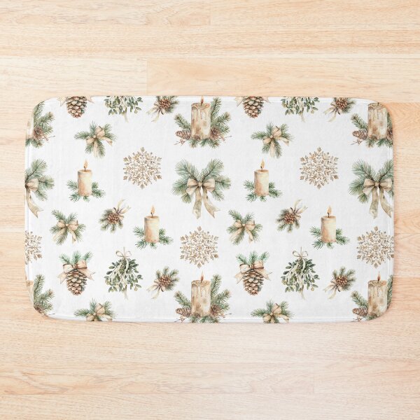 Item preview, Rustic Cottage Christmas Pattern designed and sold by Honey Myrtle Studio.