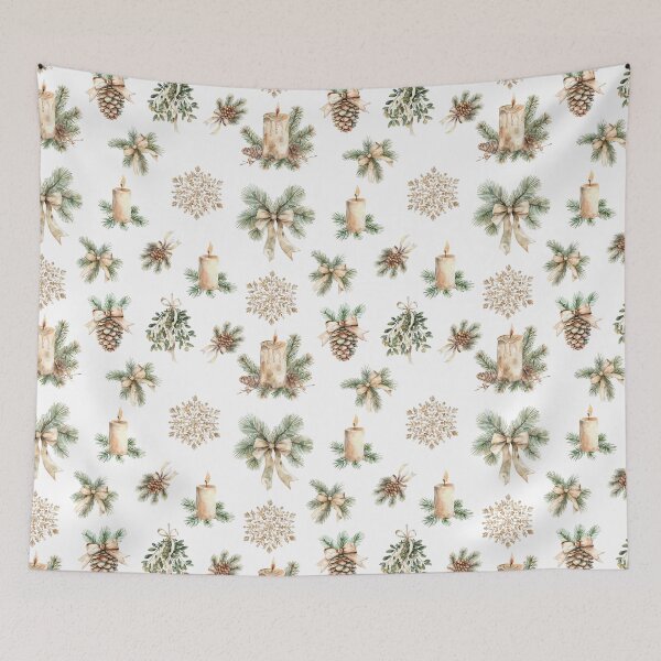 Item preview, Rustic Cottage Christmas Pattern designed and sold by Honey Myrtle Studio.