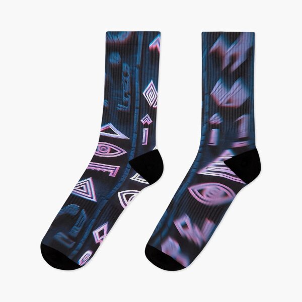 Item preview, Neon Light Symbols, Cyberpunk Egyptian Hieroglyphics, symmetrical textures (image size 8320x12480) designed and sold by Digital-Davinci.