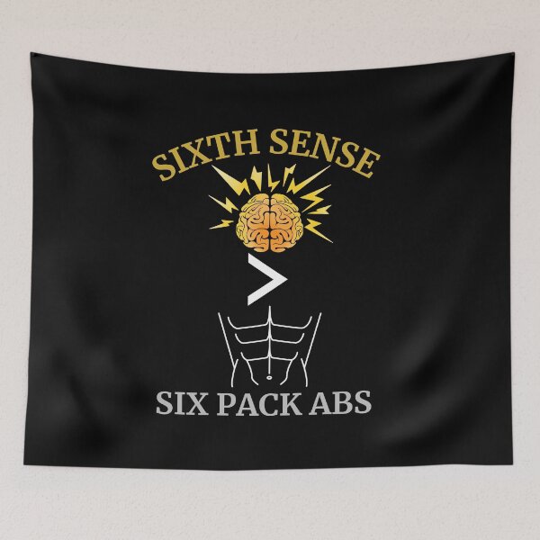 Item preview, Sixth Sense> Six Pack Abs. Mind over Body designed and sold by rebuZZ-Apparels-The Minimalistic Buzz.
