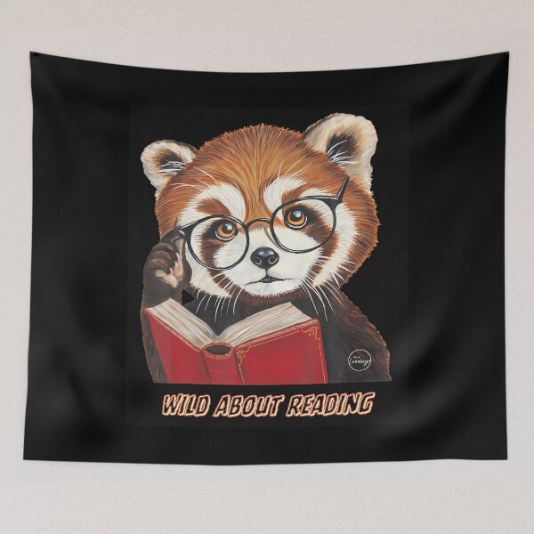 Item preview, Red Panda Reading Book Lover Glasses Animal Library designed and sold by CarmelaConstan.