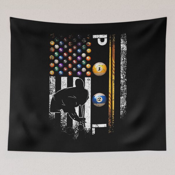 Item preview, Vintage Usa Flag Billiards Player Pool Billiards Stick designed and sold by LindaRuby1.